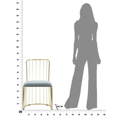 Krzesło CAGE Celeste 47 56 82 cm Zestaw 2 szt. (Wysokość siedziska 45 cm)